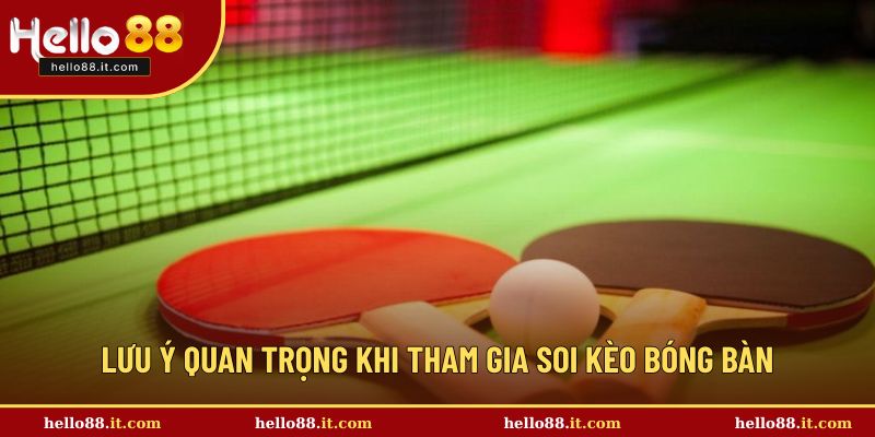Lưu ý quan trọng khi tham gia soi kèo bóng bàn